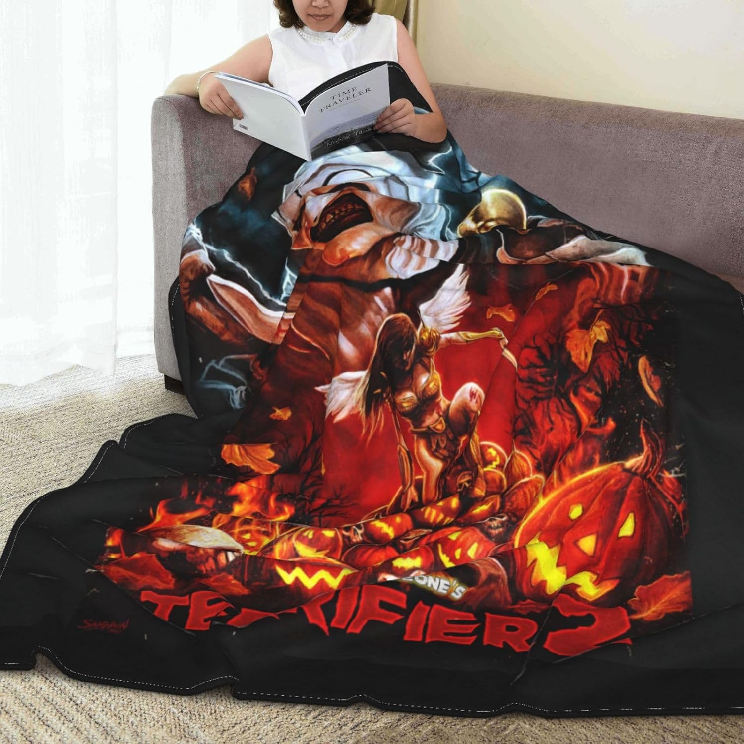 Terrifier 2 Kids Adults Ultra-Soft Micro Fleece Blanket Throw All Season Fuzzy Lightweight Throw Blankets for Office Company Home Couch Bed Sofa 60"X50"