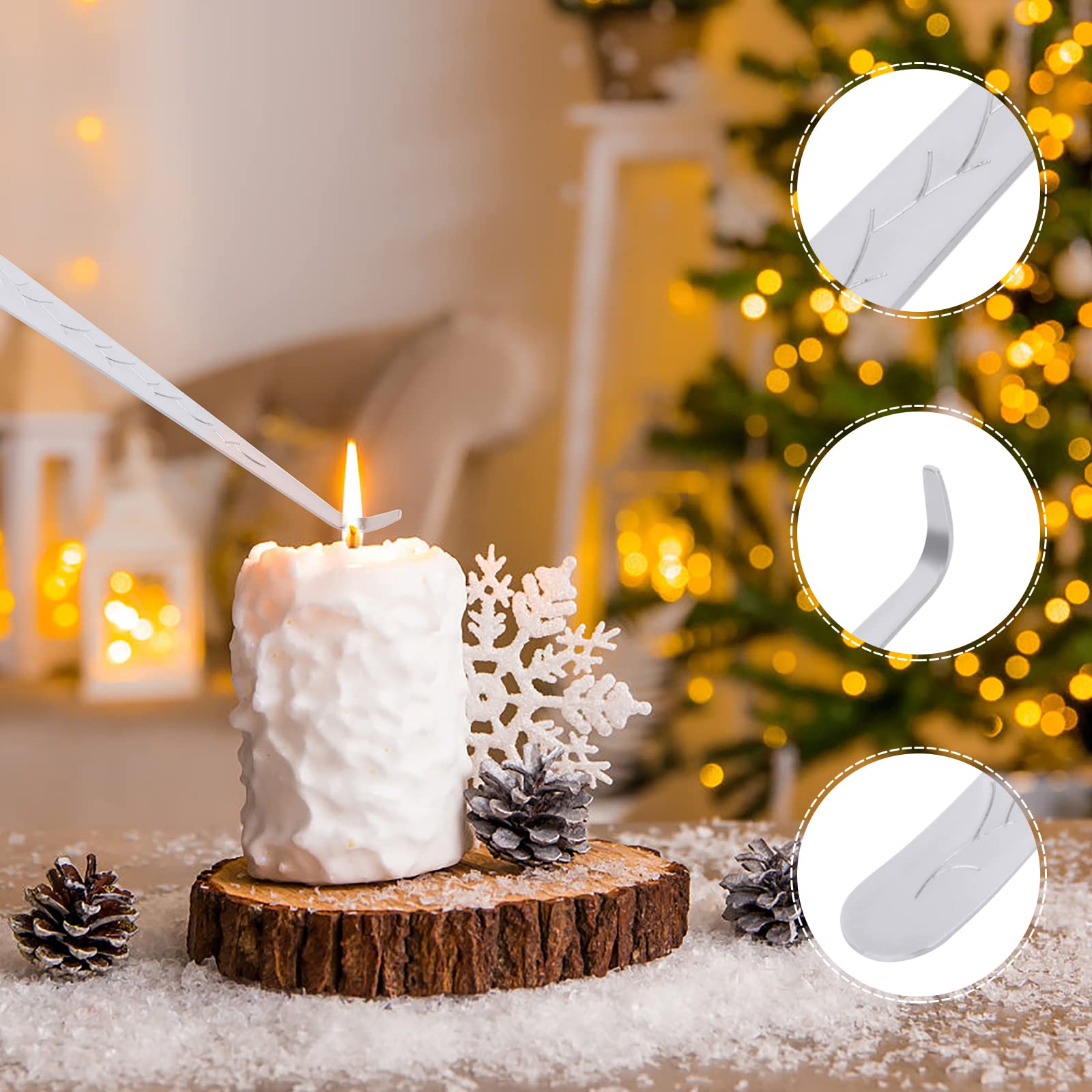 Spegni Candela A Campana In Acciaio Inox - Estintore Per Stoppino, Design Elegante In Oro - Foto 2