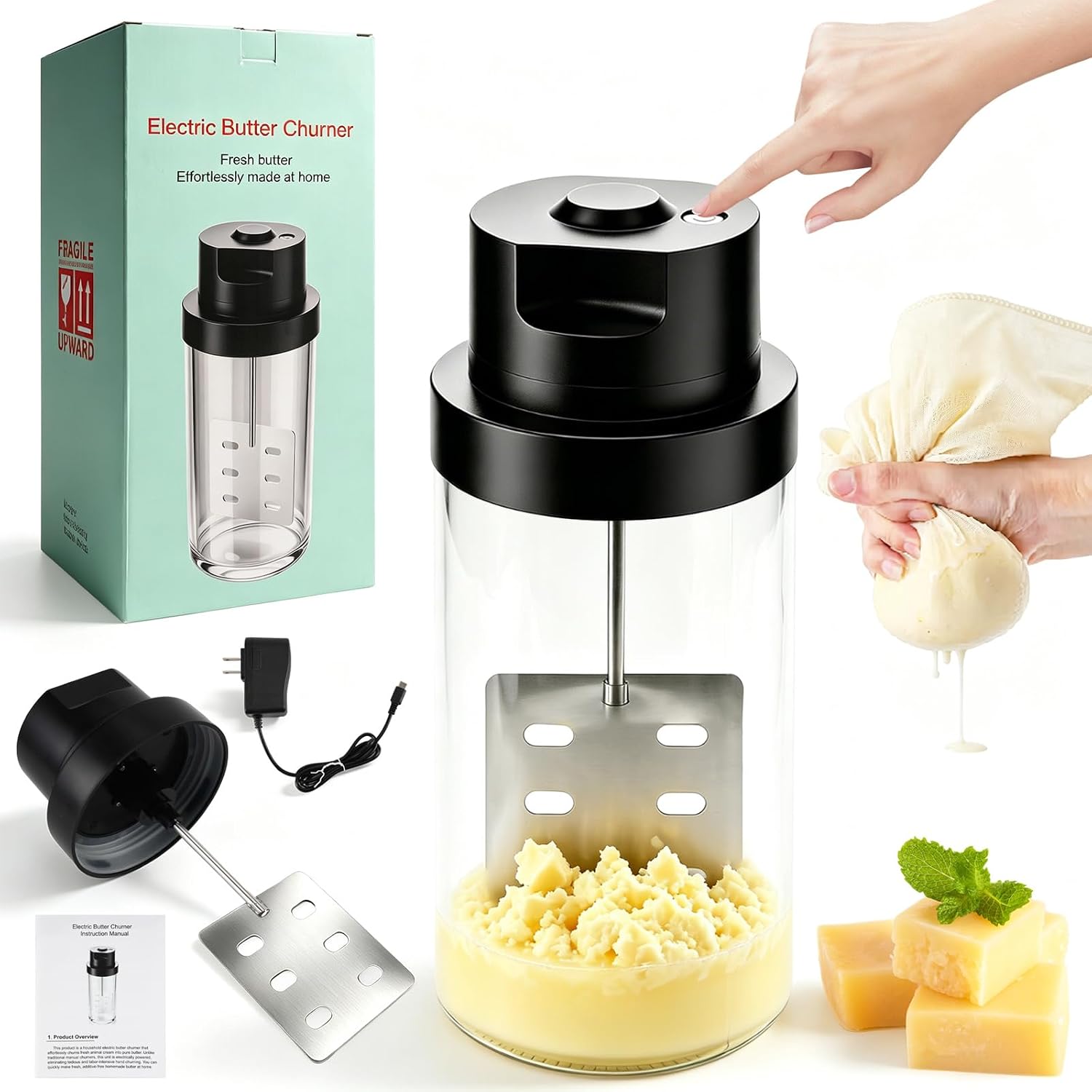 Tarklanda Electric Butter Churner One-Touch Butter Maker Machine in Minutes