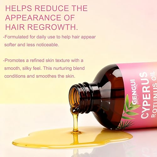 Miniatura 4 de Aceite Cyperus Rotundus, depilación natural de 2.0 fl oz e hidratante calmante, reduce el crecimiento del vello corporal, fórmula suave para todo