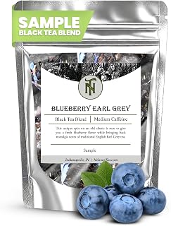 Blueberry Earl Grey Loose Leaf Tea w/Blueberries & Cornflower Petals - 0.4oz Refreshing Twist on Classic Earl Grey w/Natural Flavors & Premium Black Leaves, Excellent for Cold& Hot Brew