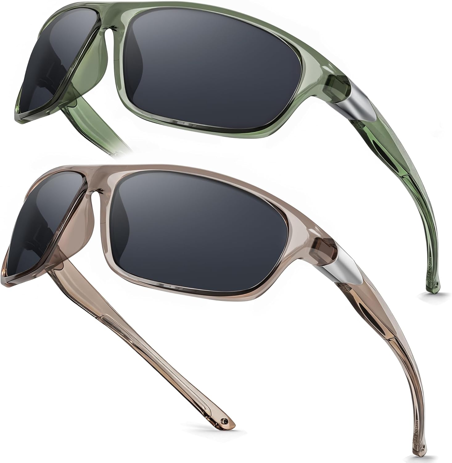 SKYOAK Scratch/Saltwater Resistant/Anti-stain Coating Polarized Lens Sports Sunglasses Men Women TR90 Wrap Around Sun Glasses