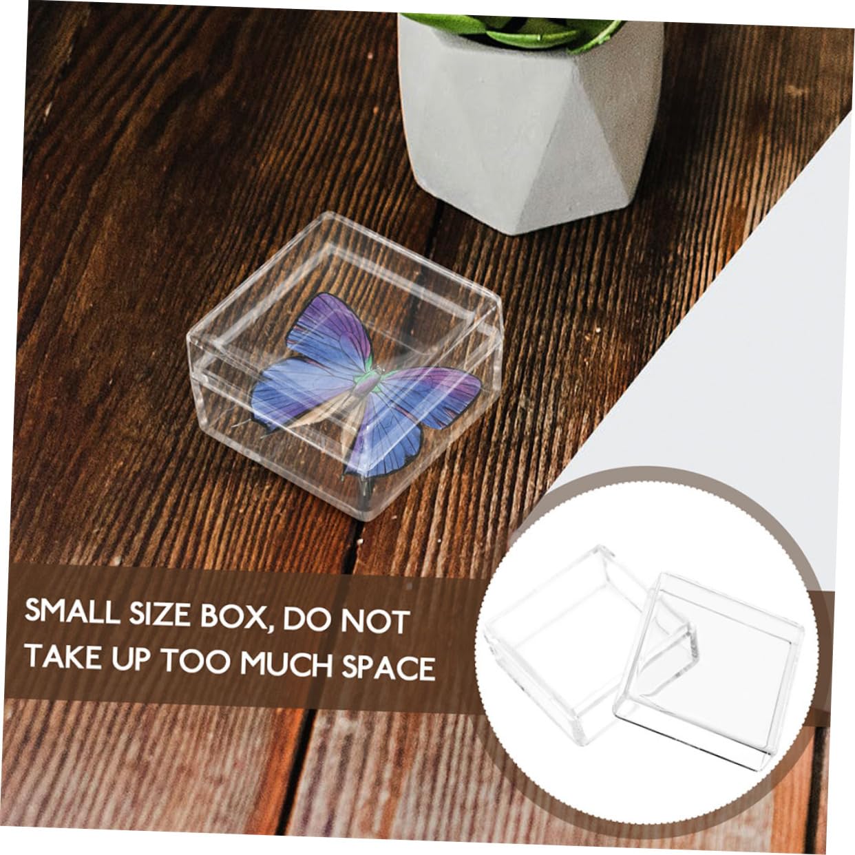 Beaupretty Caja Cuadrada Transparente para Colección y Exhibición, Mini Caja de Acrílico con Tapa, Pack de 30 Unidades Ligeras y Compactas para Organizar Objetos Pequeños en Hogar o Taller