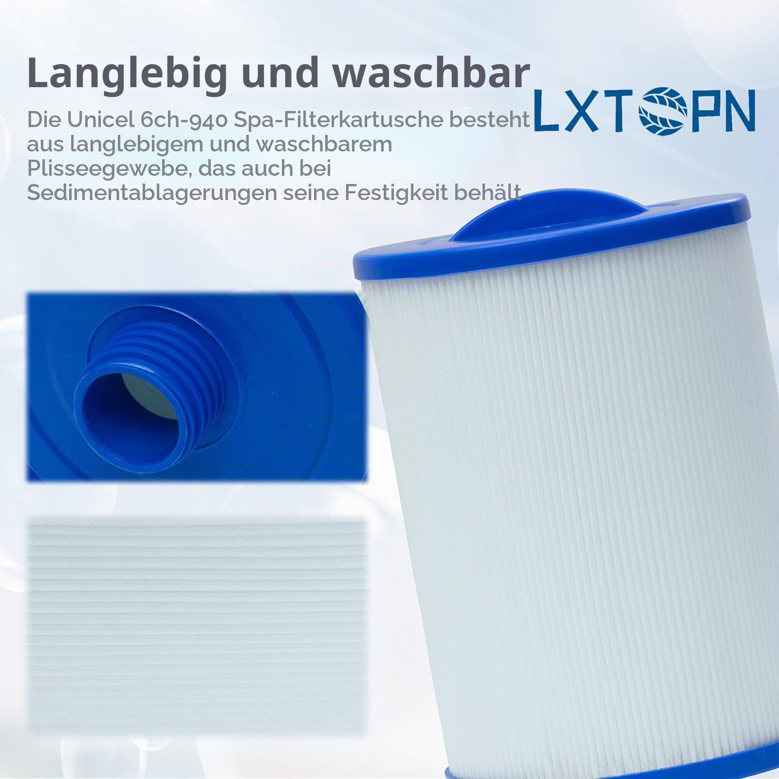 2 Stück Spa Filterkartusche, Whirlpool Filter patrone für Unicel 6ch-940, für Pleatco Pww50, Ersatz Filter, Spa Geschäft Whirlpool