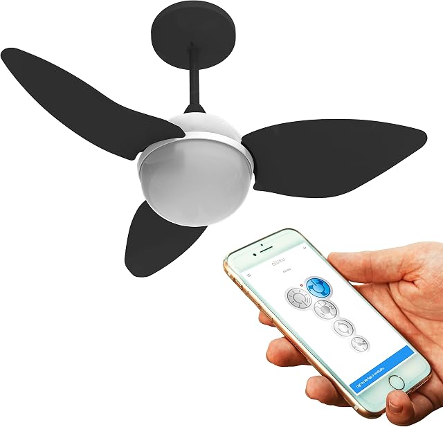Ventilador de teto Aliseu Smart Plus CR+Parede+BL 127V