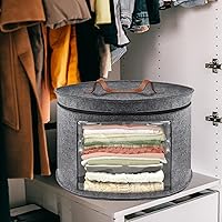 Vista 5 de Caja de Almacenamiento de Sombreros, Cajas de Sombreros para Almacenamiento de Mujeres, Soporte de Sombreros Vaqueros para Viajes, Estuche Portador