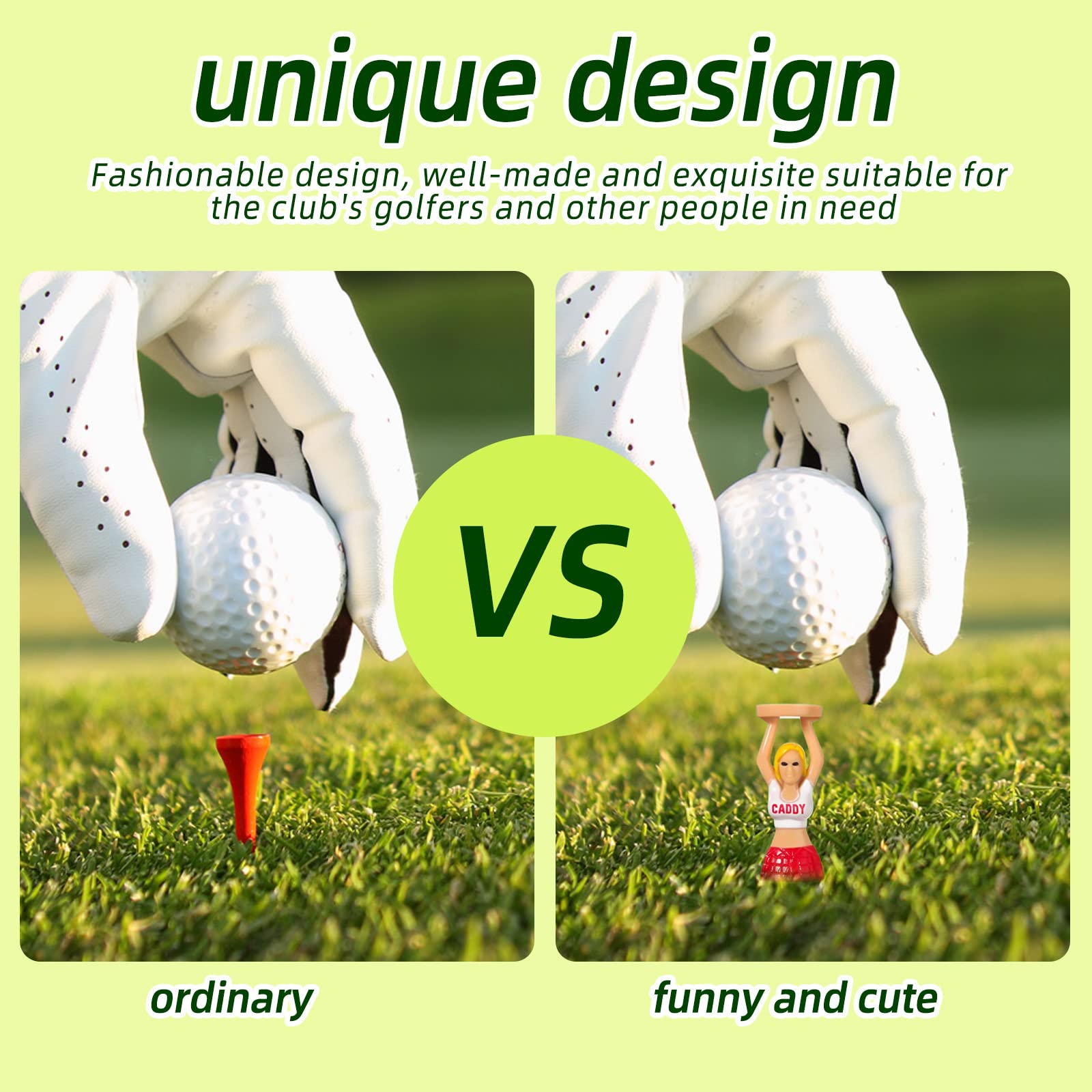 24 Pezzi Divertente Golf Tees Lady Bikini Ragazze Golf Tees 76 mm / 3 pollici in plastica Pin Up Golf Tees House Ladies Golf Tees per gli accessori di formazione di golf Zio regalo Addio al Celibato