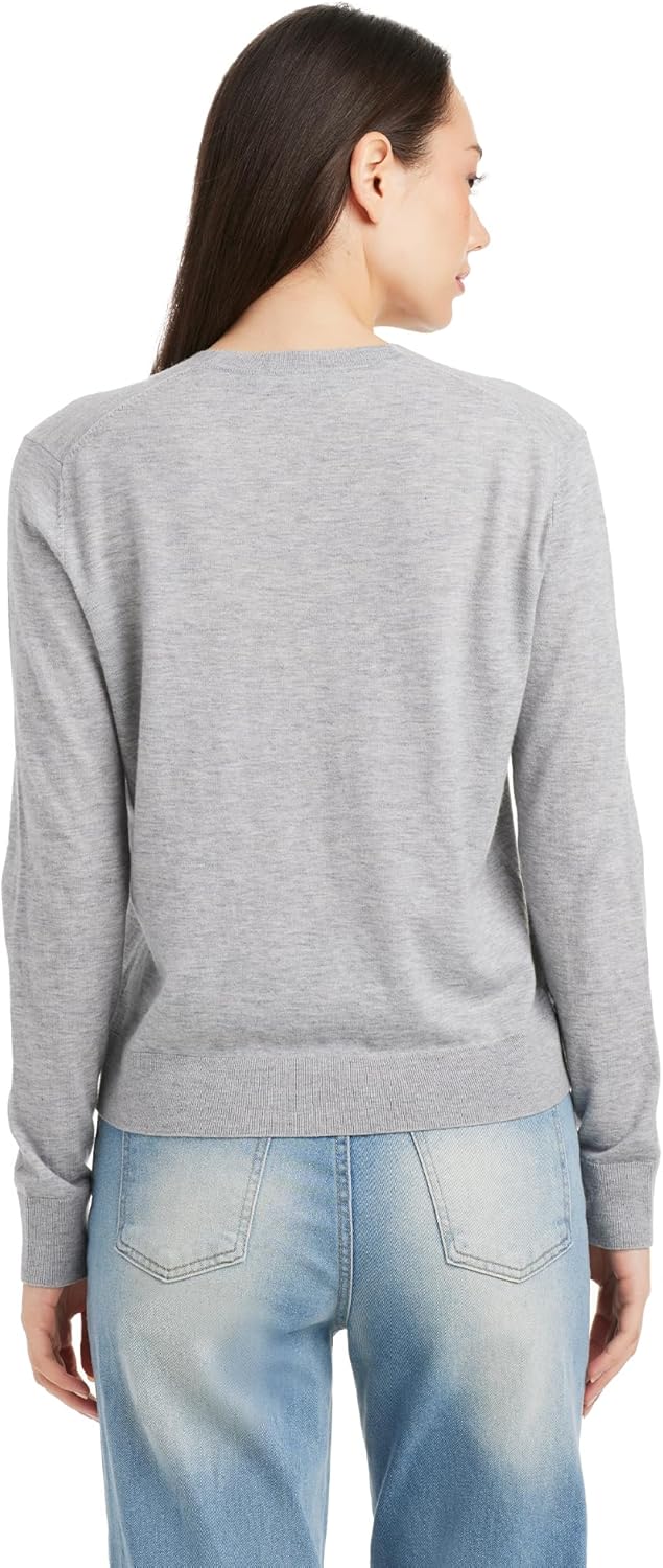 Women’s Relaxed Fit V Neck Sweater – Soft Cashmere Blend Long Sleeve Pullover Knit - Image 2