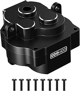 COOWOO RC Gearbox Housing, Aluminum Alloy Transmission Gearbox Case Upgrade Part for Traxxas 1/18 TRX-4M RC Crawler Cars, Black