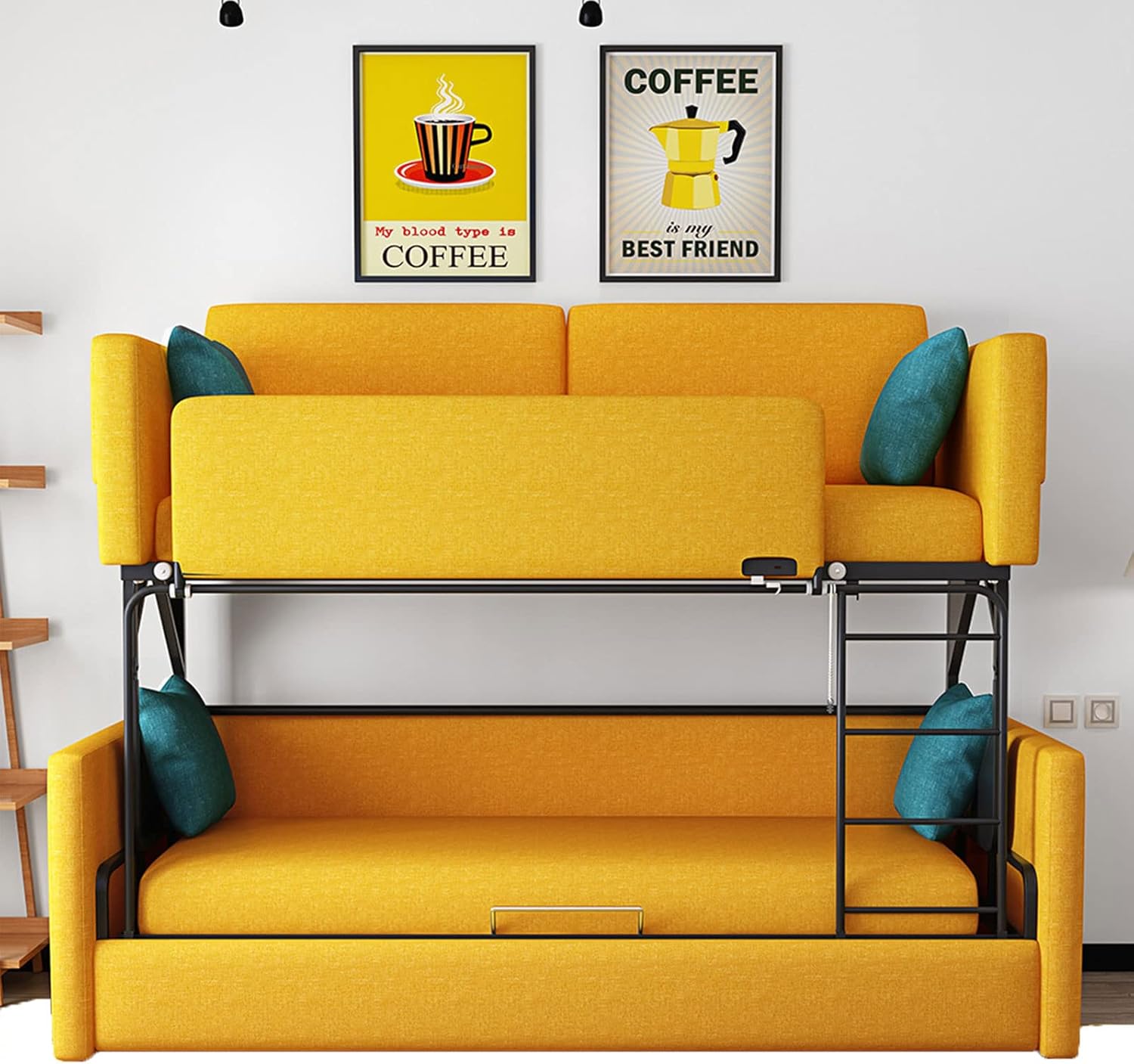 Colorful life Modern Minimalist Sofa Bed Foldable Double