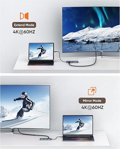 Vista 14 de Hub USB C, adaptador multipuerto CableCreation 5 en 1 para iPad Pro con HDMI 4K, 2 USB 3.0, lector de tarjetas SD/Micro SD para MacBook Pro/Air, 4K