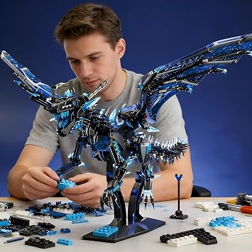 Frost Giant Dragon Building Set Magic Beastly Model Toys Cool Animals Gifts