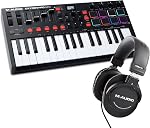 M-AUDIO Oxygen Pro Mini 32-Key USB MIDI Keyboard Controller for MacOS and WinOS, with Beat Pads, Assignable Knobs and Faders, and Native Instruments Sound Pack (NKS Integration)