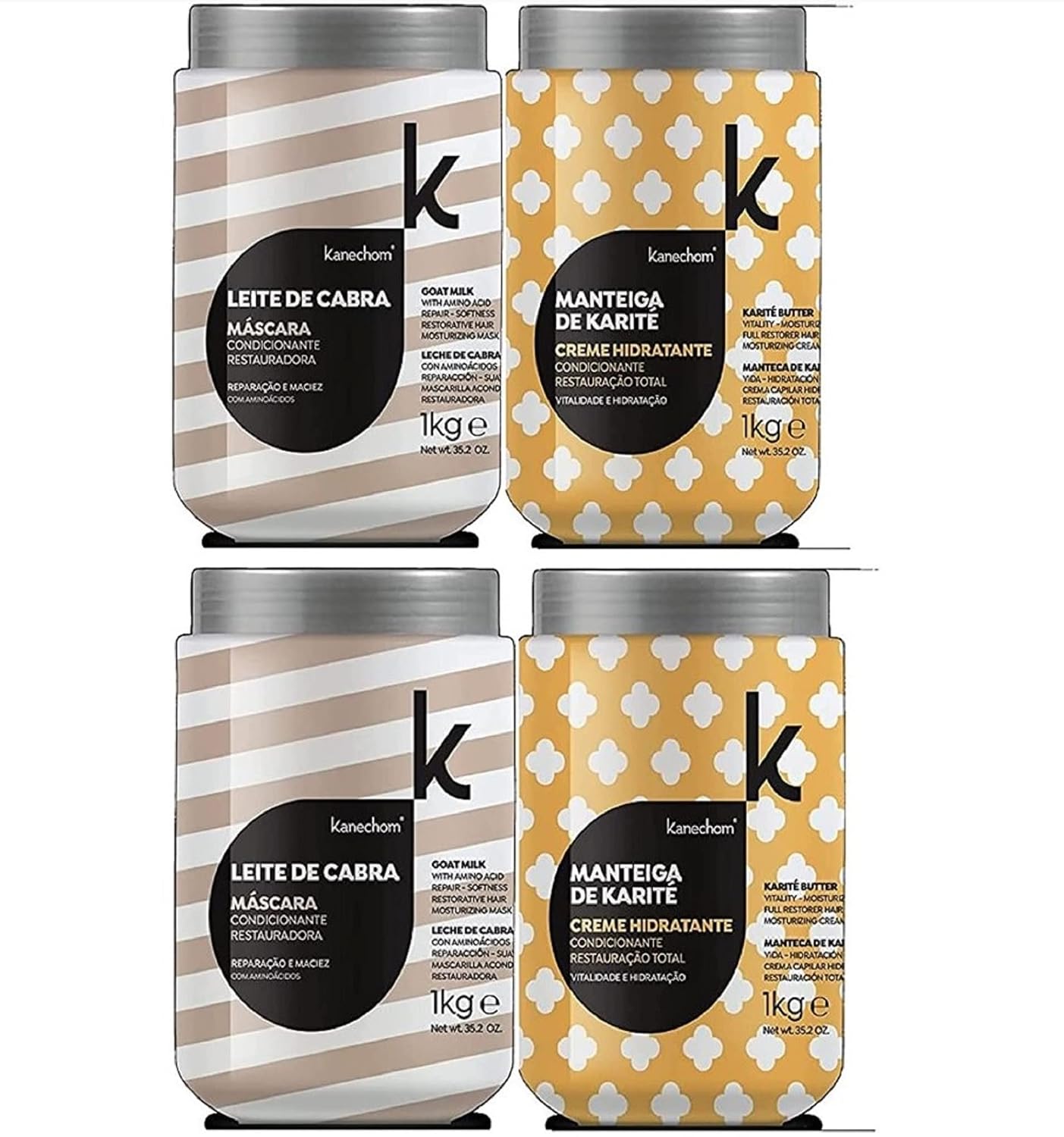 kanechom Linha Classics - Mascara Condicionante Restauradora Leite de Cabra 1000 Gr - (Kanechom - Classics Collection - Goat Milk Restoration And Conditioning Mascara Net 35.27 Oz) (107540)