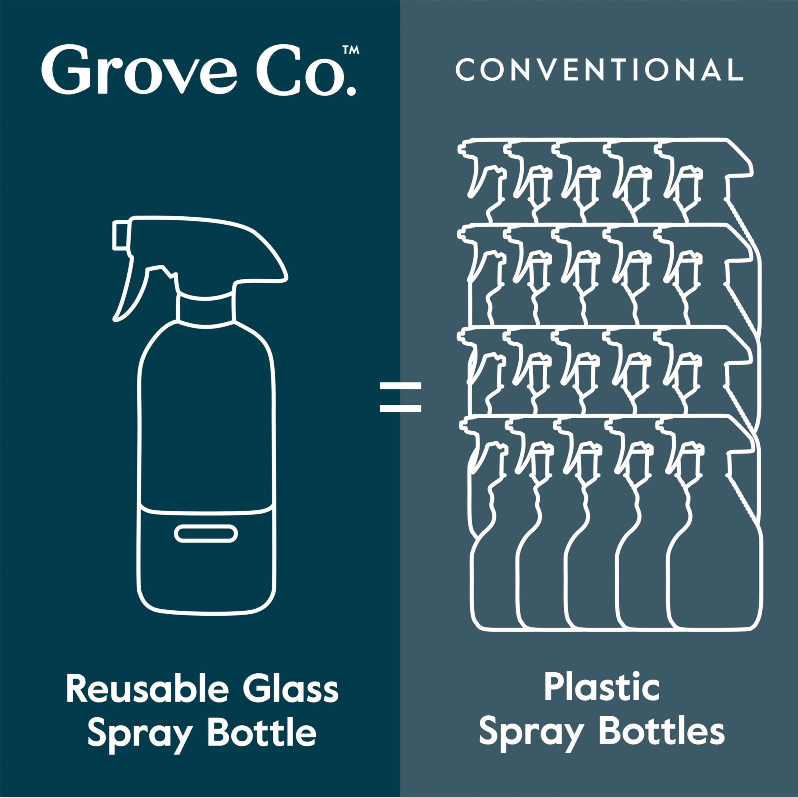 Grove Co. Refillable Glass Spray Bottles for Cleaning