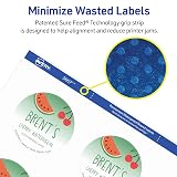 Avery Durable Waterproof Labels, Sure Feed Technology, 2" Diameter, Matte White, Laser/Pigment-Inkjet Printable, 96 Blank Labels, Great for Food Containers, Product Merchandising, and More (5657) – view 5