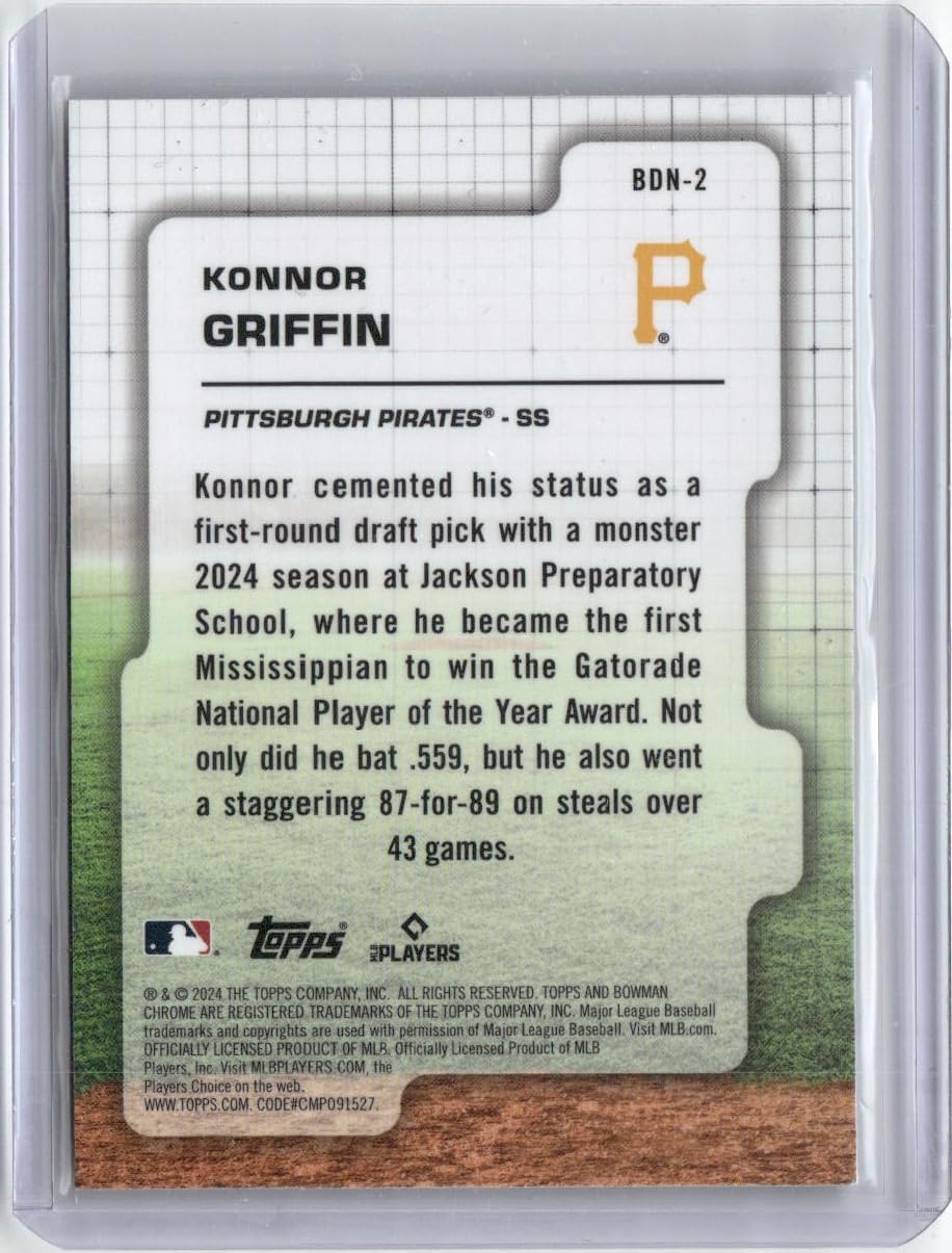 2024 Bowman Draft #BDN-2 Konnor Griffin Bowman Draft Night Baseball Card