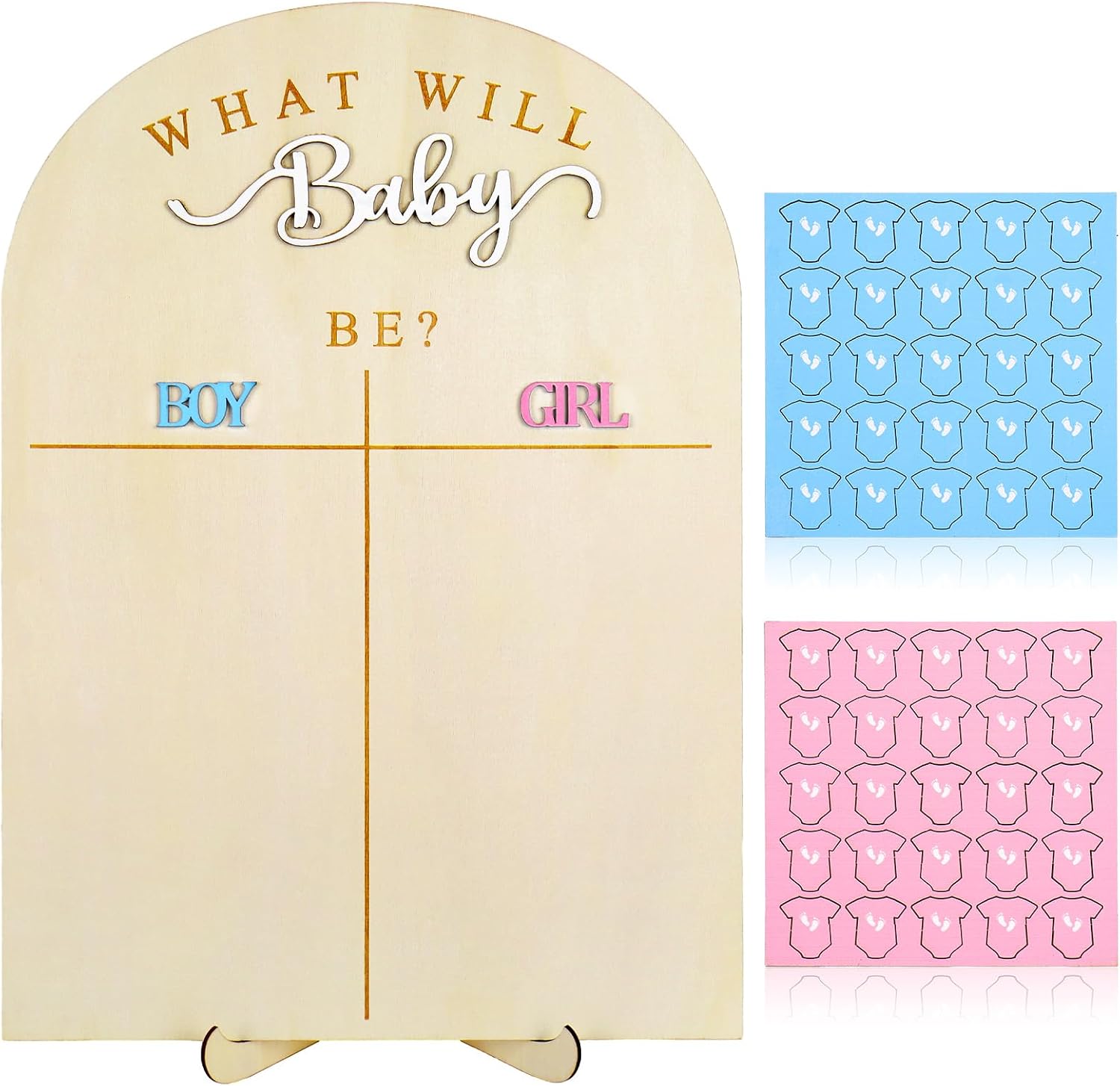 Amazon.com: JarThenaAMCS Gender Reveal Voting Board with Stand Gender ...