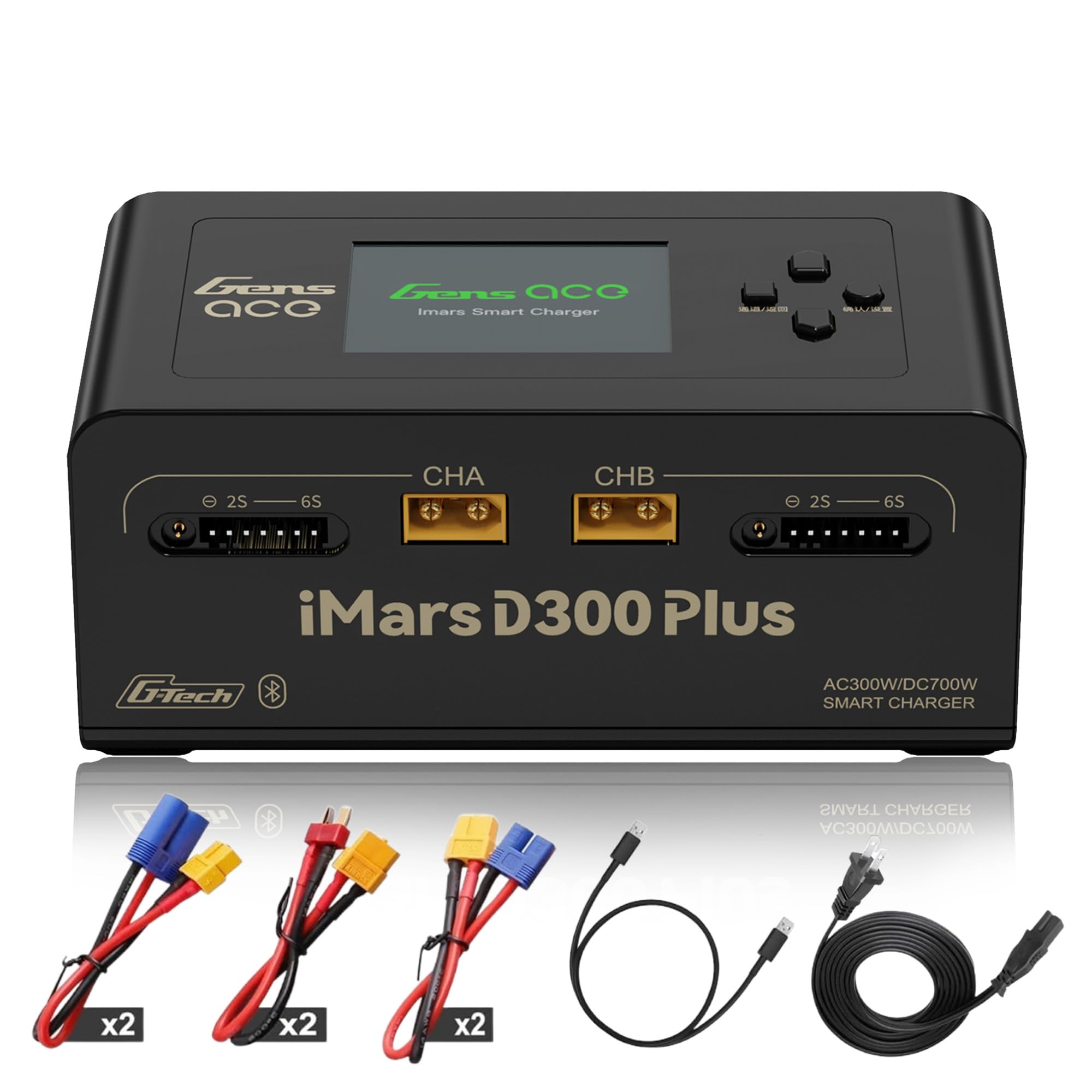 Photo 1 of ***MAY NOT BE FUNCTIONAL***
IMARS D300 Plus Gens Ace Lipo Battery Charger G-Tech Series Dual Lipo Balance Charger AC 300W DC 700W 16A Smart Charger for 1s~6s Lipo Batteries, Life/NiCd/MH/LiHV, Plug&Play (Black)