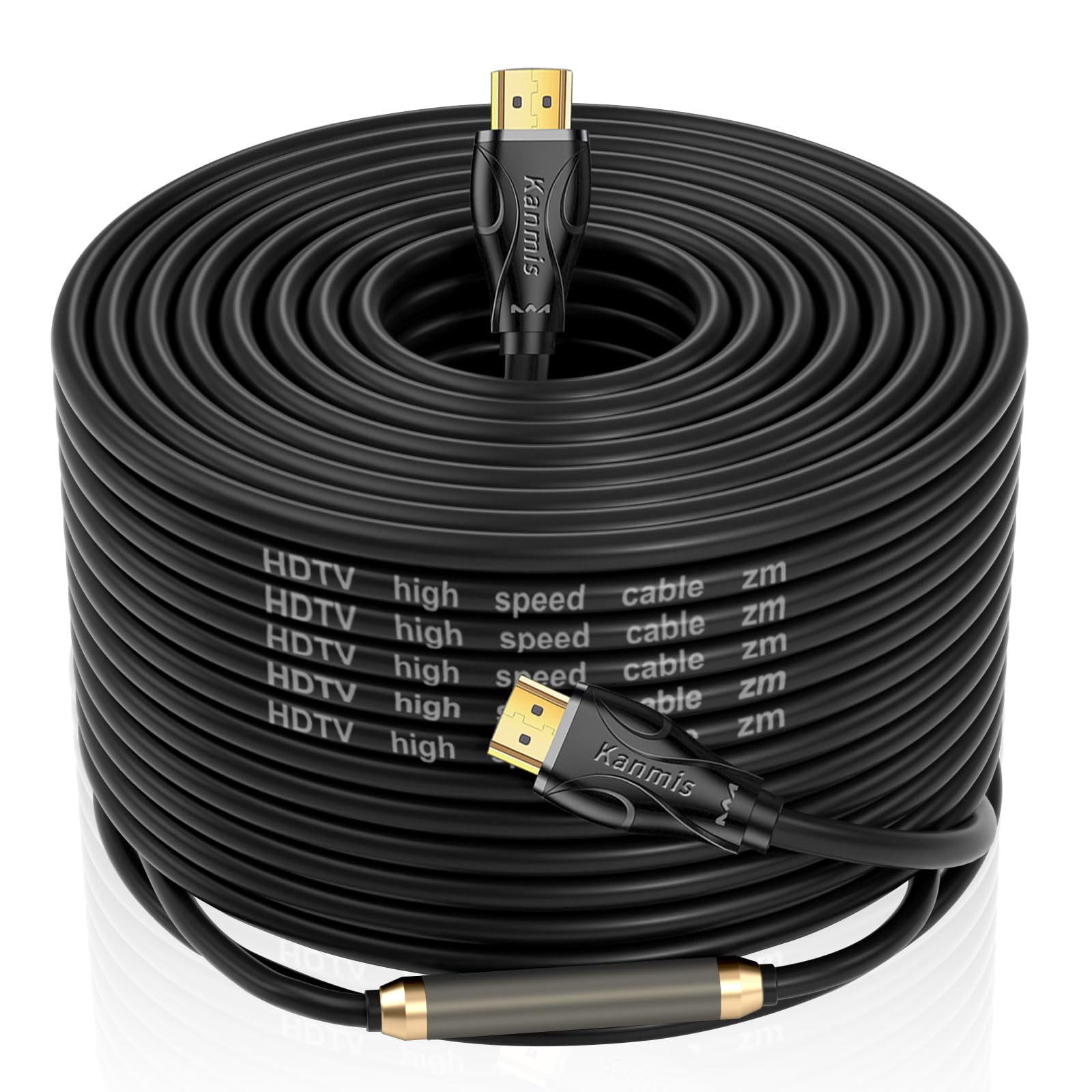 Cavi HDMI da 45,7 m, cavi HDMI ad alta velocità (HDMI2.0, 18 Gbps, 1080P) - Cavo Ethernet Audio Return Video HDMI, connettori placcati oro ad altissima velocità, compatibile con Playstation Arc PS3