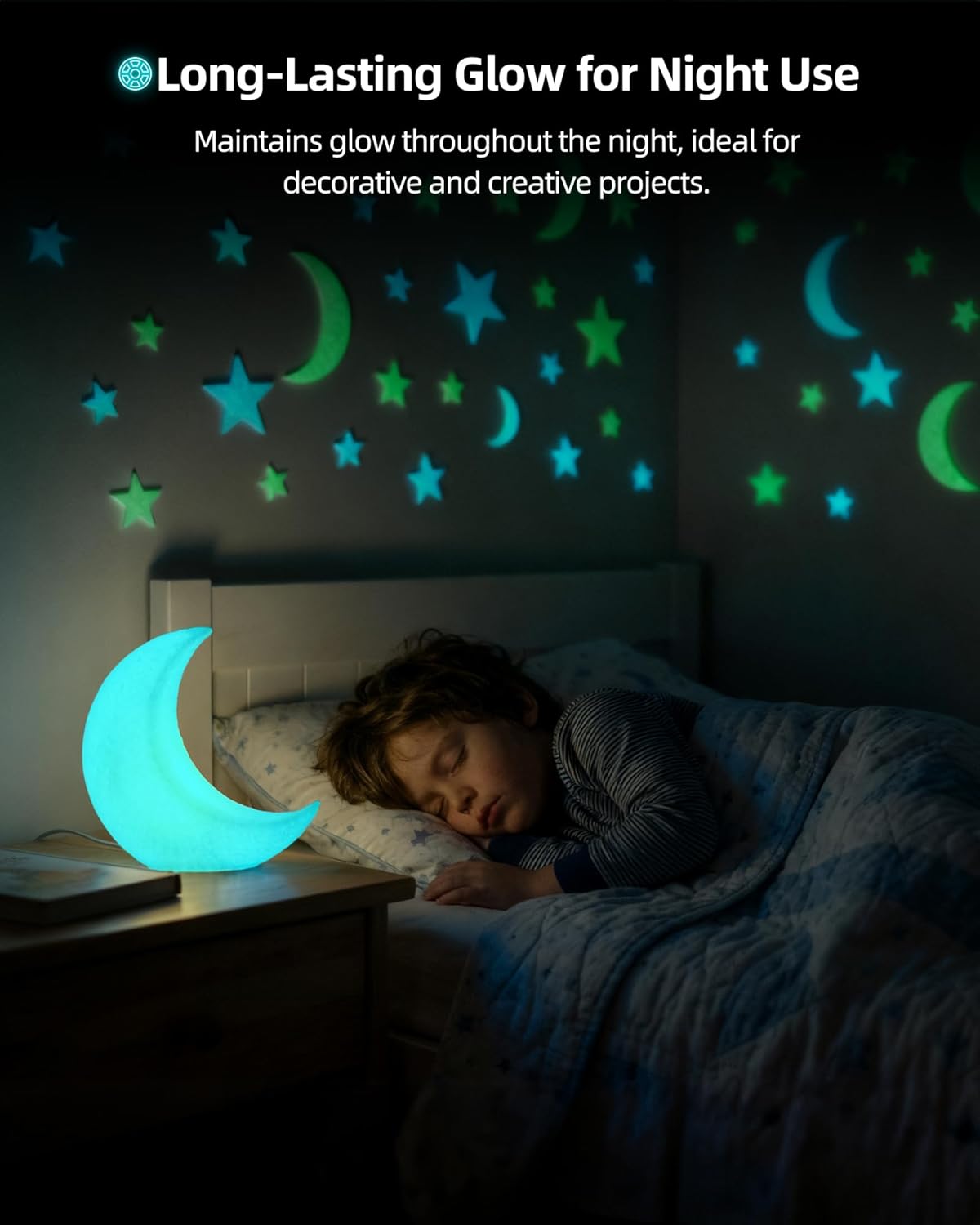 Inslogic PLA Glow in The Dark Filament, White (Blue Glow), Luminous 3D Printing Filament 1.75mm ±0.02mm, 1kg Reusable Spool, Compatible with SUNLU and Bambu Lab Refill System - Image 5