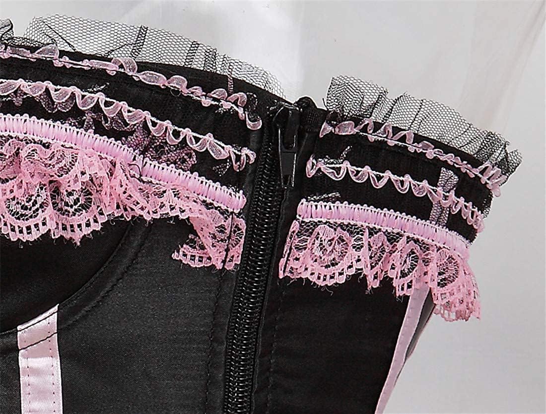 Plus Size Corset Top for Women Bustier Lace up Gothic Lingerie Burlesque Costume Dress