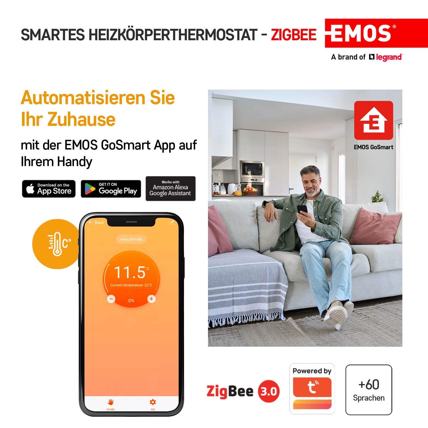 Eurotronic Spirit Zigbee Draadloze radiatorthermostaat Elektronisch Eurotronic Spirit Zigbee Draadloze radiatorthermostaat Elektronisch