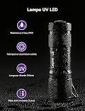 Lighting EVER Lepro Lampe UV, Lampe Torche UV 395nm LED Lumière Noire Ultraviolet, 3 Piles AAA Fournies pour Traceurs Fluorescents Chien Chat Tapis Détecteur Urine Scorpion Vérifie L'argent - 5