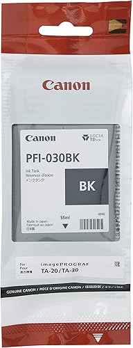 Canon Tinta negra de 1.9 fl oz (PFI-030BK) para Canon imagePROGRAF TA-20 y TA-30