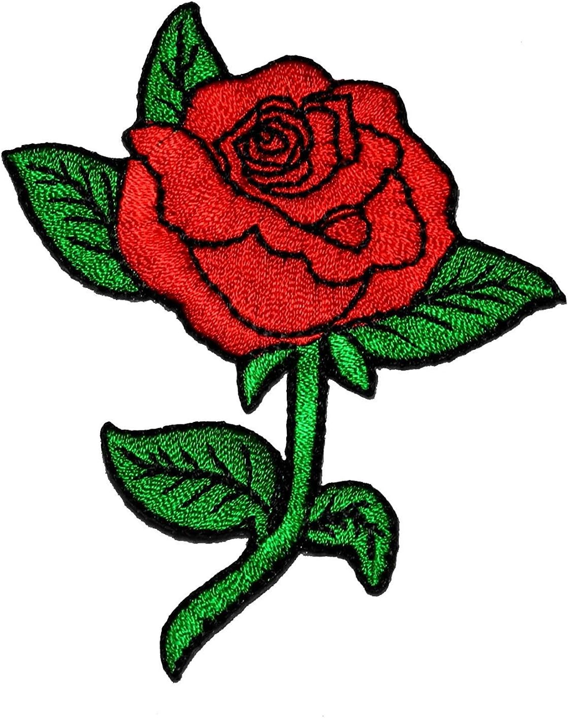 Red Rose DIY Applique Embroidered Sew Iron on Patch RO-02