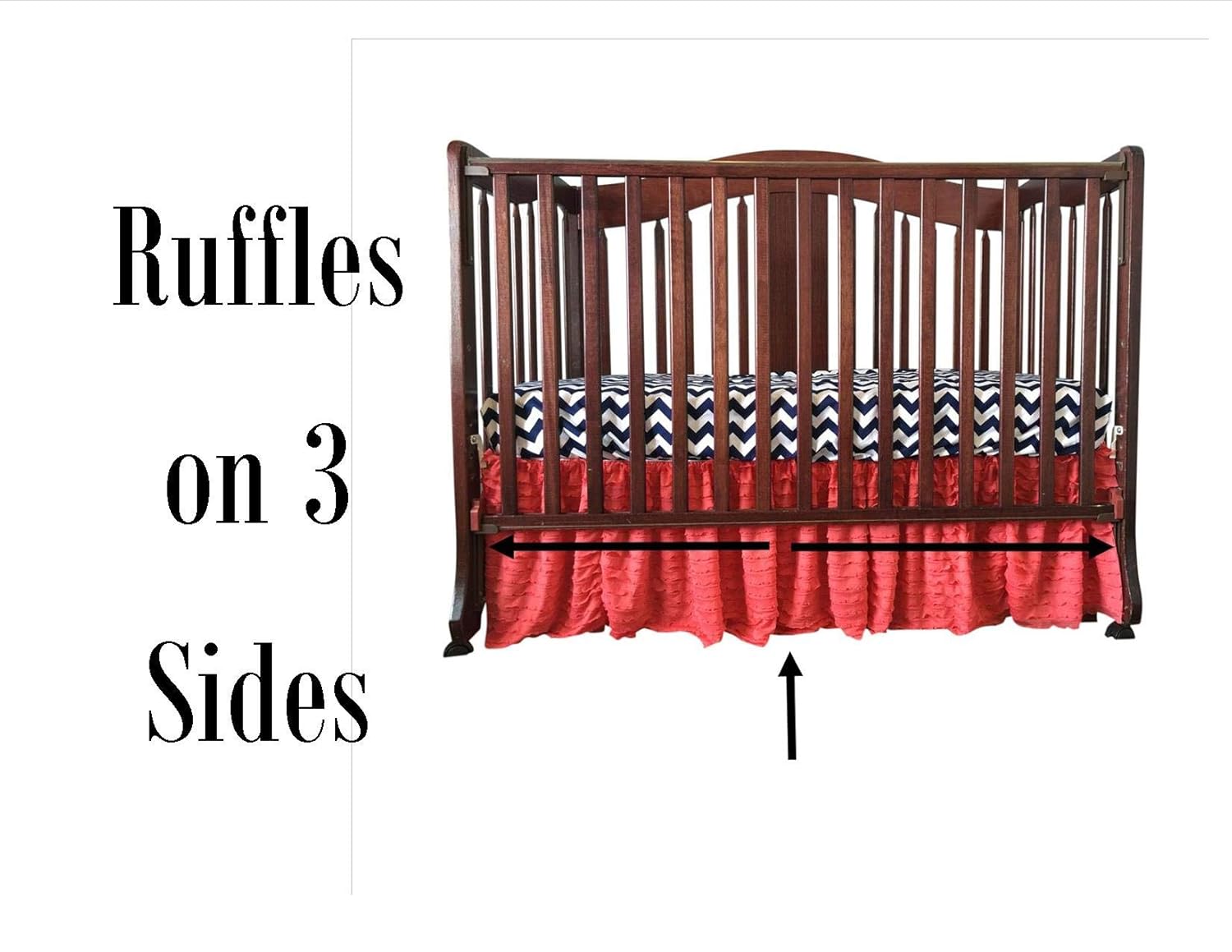 green crib skirt