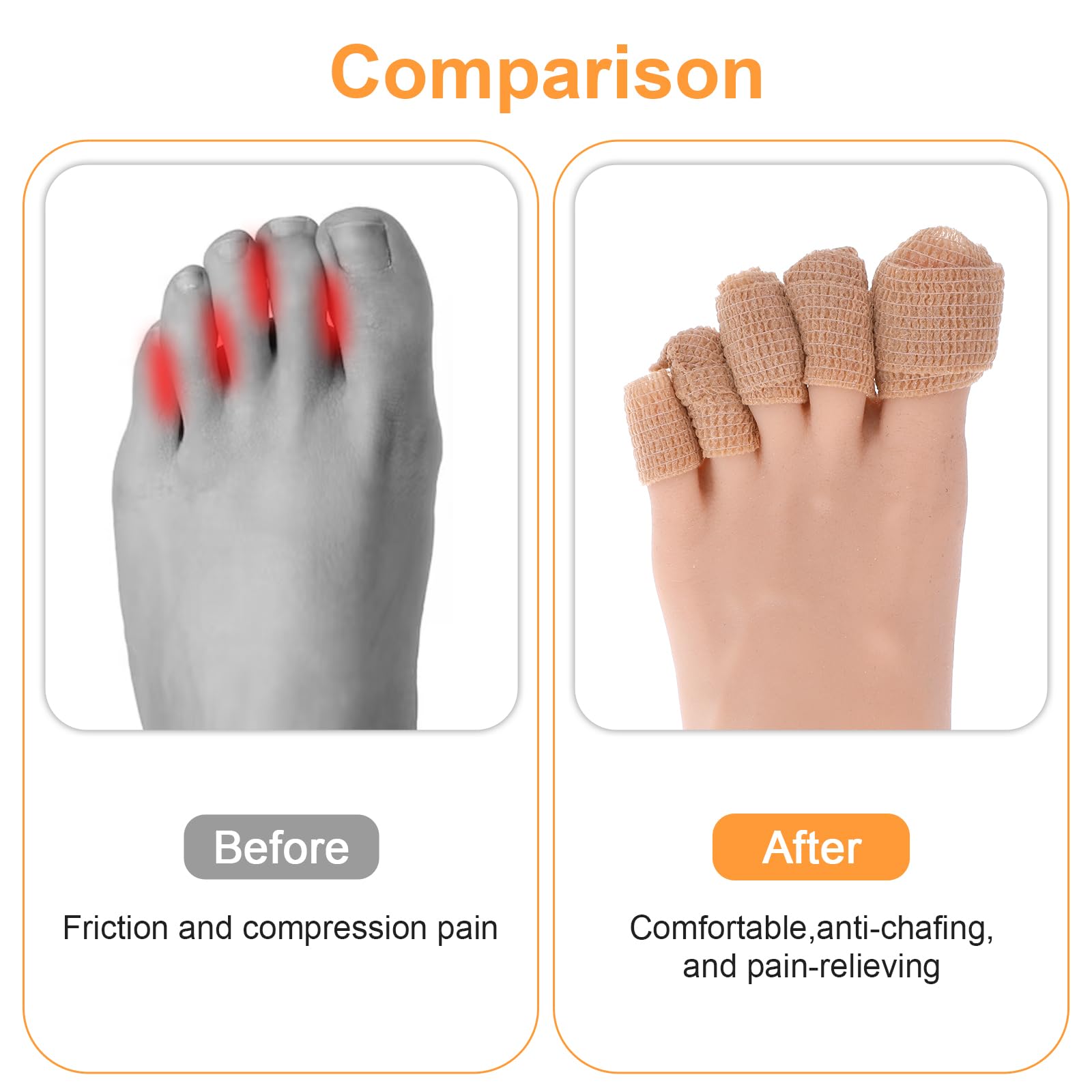 1 inch Big Toe Protectors Bandage Self Adhesive Bandage Wrap — Amazon image 5