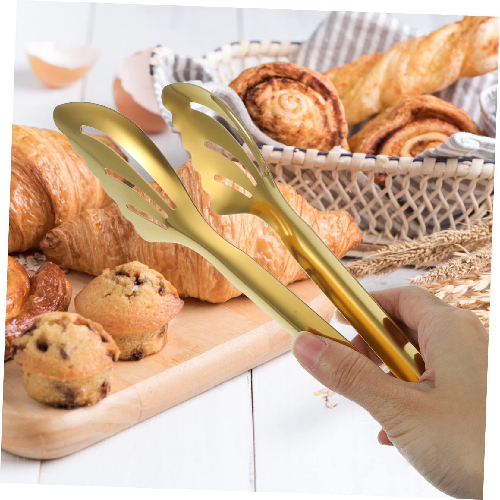 Parliky Pince Alimentaire Ergonomique En Acier Inoxydable Pour Toast Et