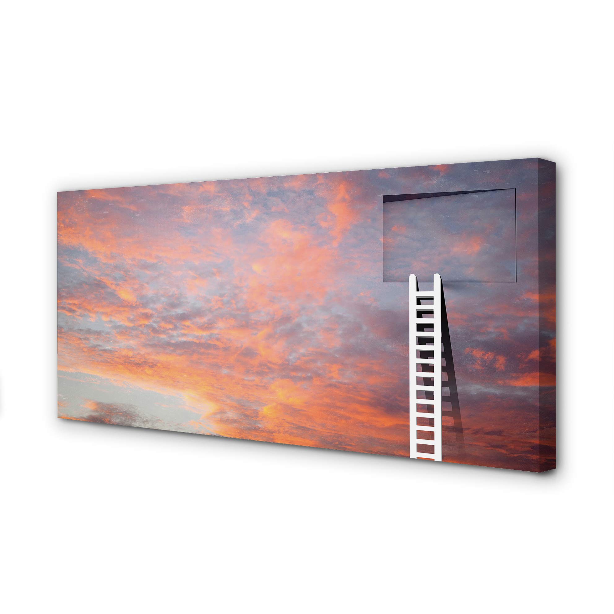Tableau sur toile 120x60cm ciel coucher de soleil Tulup de format panoramique
