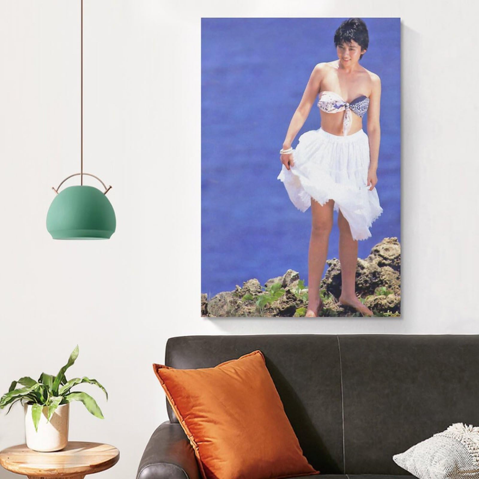油絵　[月下の水着]   アート　インテリア　美術品 Amazon.co.jp: 松下由樹水着セクシー写真壁の絵ポスター アートパネル