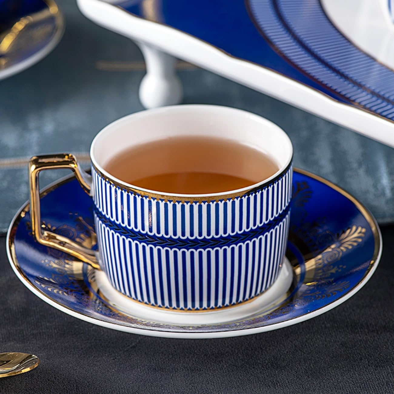 Zestaw do herbaty z porcelany kostnej z metalowym uchwytem, herbata kwiatowa, herbata owocowa, popołudniowa herbata, porcelanowe zestawy ze szklanym czajnikiem i podgrzewaczem, prezenty dla miłośnika