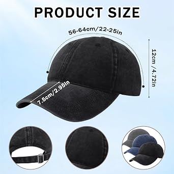 Meng Jiaran 3 Pack Distressed Washed Vintage Baseball Cap