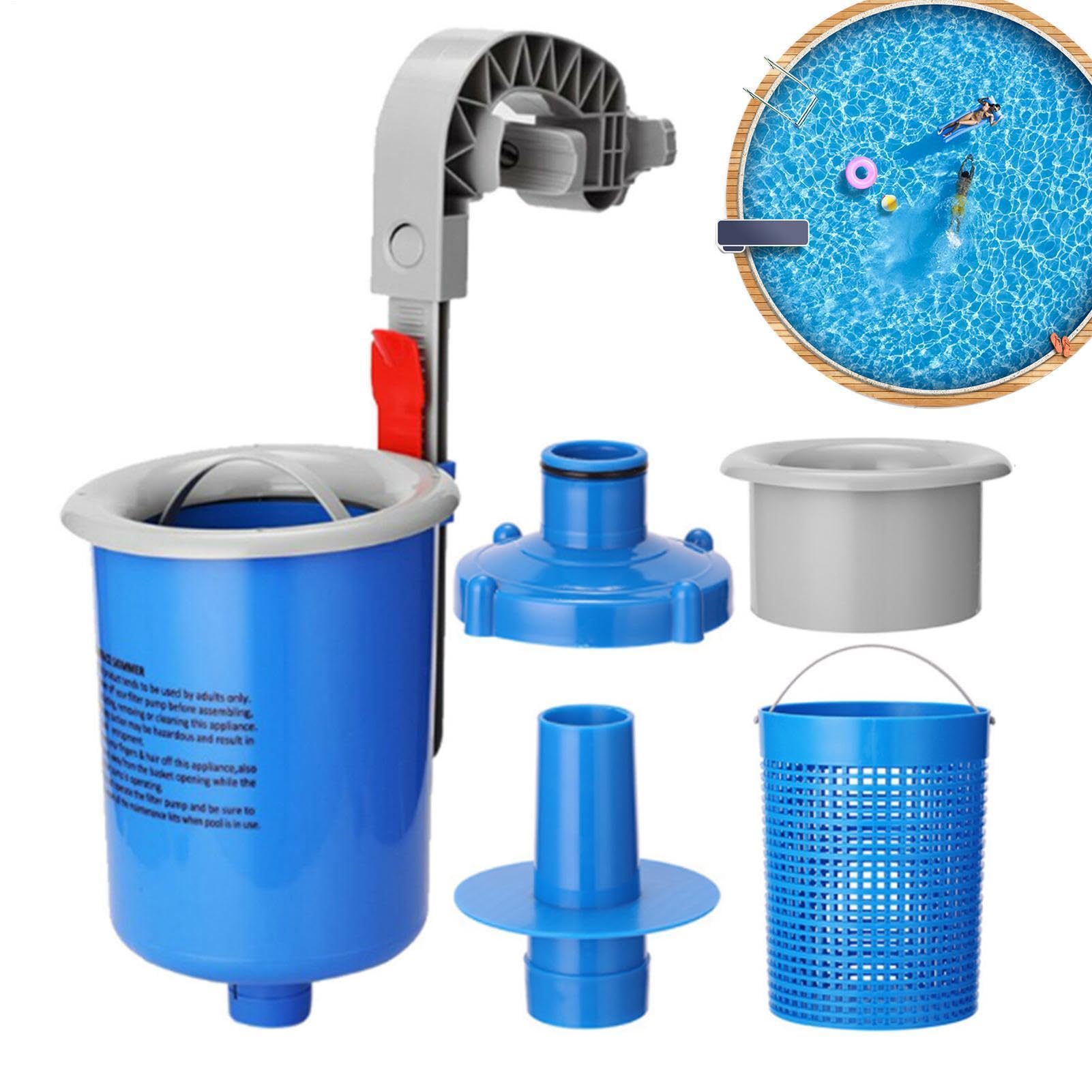 Skimmer De Filtro Para Piscina Limpieza Automática De Alta Resistencia | Skimmer De Residuos De Agua Para Piscina Sobre Tierra Kit de Limpieza Diaria para Jardín Terraza Patio Hotel Apartamento y