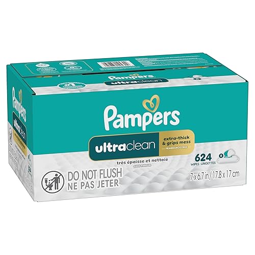 Miniatura 12 de Pampers Toallitas ultra limpias para bebés (anteriormente "libres y suaves"), 99% de agua, hipoalergénicas, sin perfume, 100% a base de plantas, sin