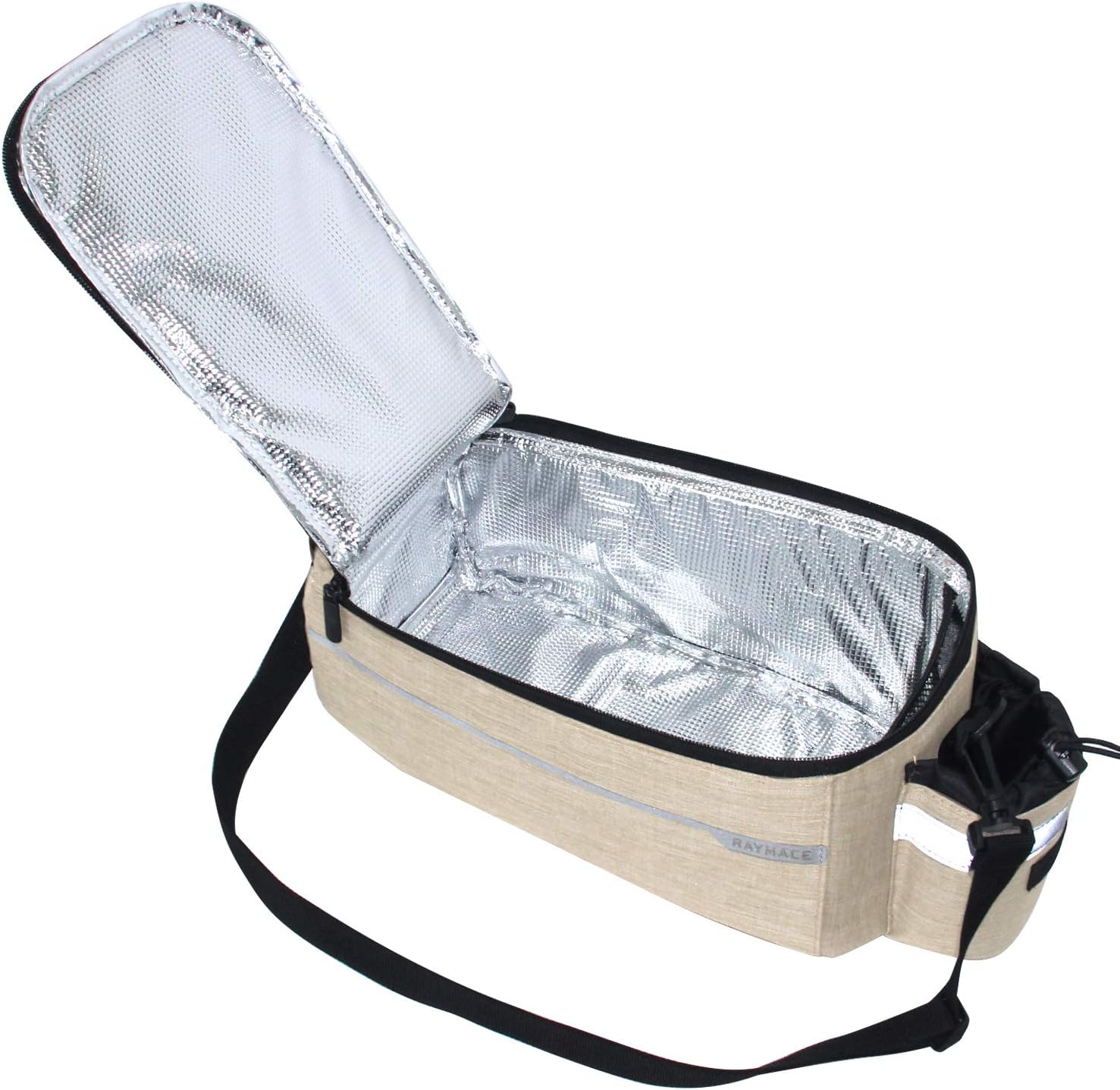 RAYMACE Bike Trunk Cooler Bag with Tail Light,Bicycle Rear Rack Bag Insulated Storage 8L,Pannier Bag (Beige) : Sports & Outdoors