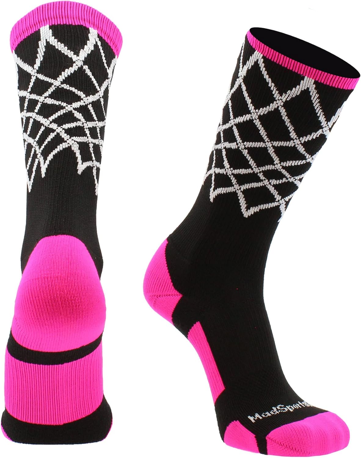 MadSportsStuff Elite Basketball Socks with Net Crew length - made in the USA