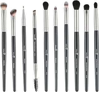 LONDON PRIME HD Eye Essential Brush Set (10 pcs) | Professional &amp; Beginner Eye Brushes | Soft Branded Kit for Daily Use, T...