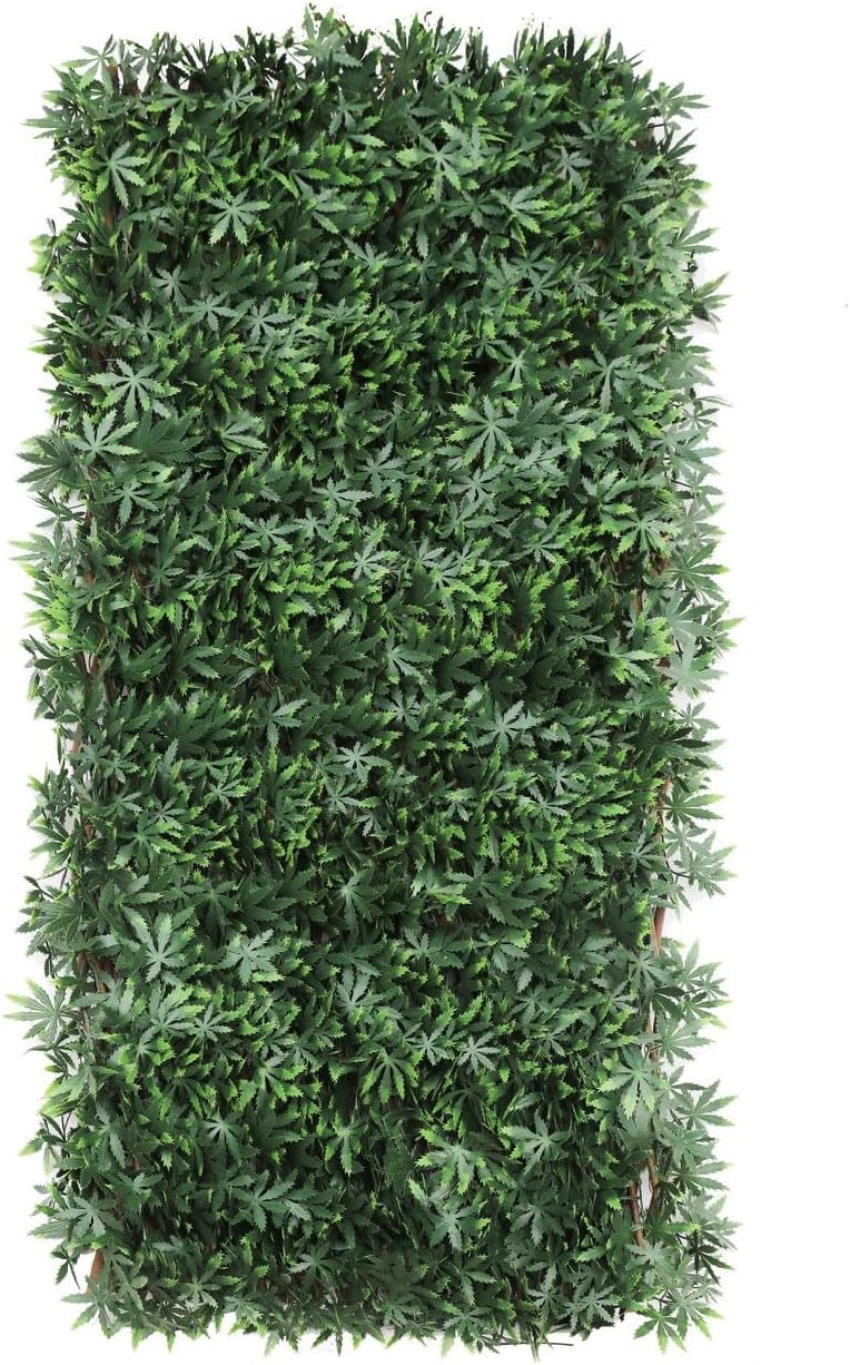 Knstliche Hecke Efeu Sichtschutz, Balkon Sichtschutz Kunstpflanzen  Sichtschutzfcher fr Balkon Garten, 100x200 cm, Ausziehbar Gre - Bltte  B : Amazon.de: Garten