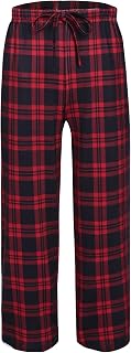 Boys Pajama Pants Long Sleep Pants Soft Elastic Waist Pajama Bottoms Plaid Lounge Pants with 2 Pockets 4-14 Years