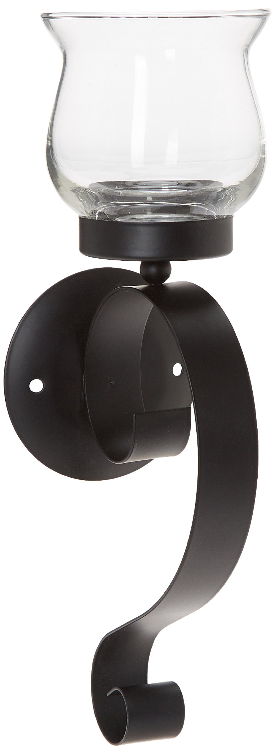 Accent Plus Iron Scroll Wall Candle Sconce