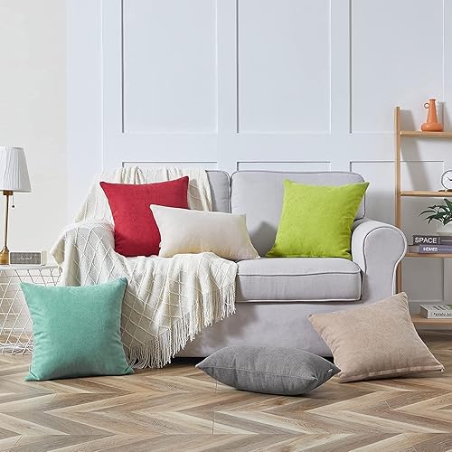 Miniatura 7 de Top Finel - Fundas de cojín de felpilla suaves para sofá, dormitorio, auto, 2 unidades