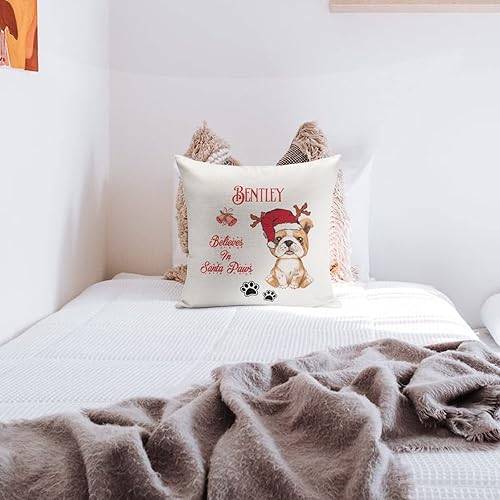 Miniatura 8 de Decoración de perro para sala de estar cojines decorativos para sala de estar 18 x 18 pulgadas fundas de cojín cuadradas de lino fundas de cojín