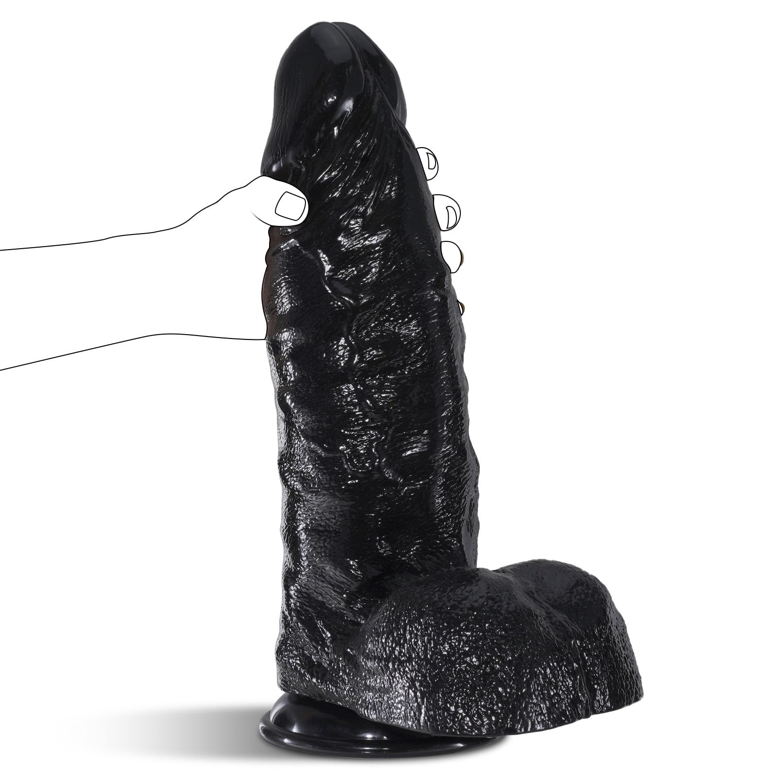 12.6 Inch Huge Giant Dildo, 3.5'' Diameter Realistic Thick Big Dildos for G-Spot with Strong Suction Cup for Hands-Free Play, Adult Sex Toys for Ultimate Pleasure