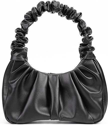 Y2K Purse Bags Chic Pouch Bag Vegan Leather Vintage Hobo Handbag Mini Shoulder Bag Underarm Bag Purse for Women