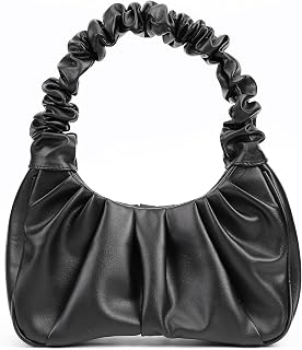 Y2K Purse Bags Chic Pouch Bag Vegan Leather Vintage Hobo Handbag Mini Shoulder Bag Underarm Bag Purse for Women